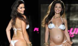 Bồ cũ Balotelli “bế” bụng bầu lên sàn catwalk