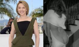 Kylie Minogue "trưng" nguyên vòng 3 với váy xẻ táo bạo