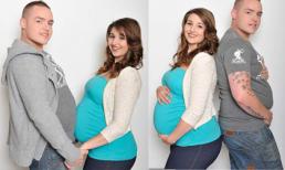 Người đàn ông "mang bầu" cùng vợ