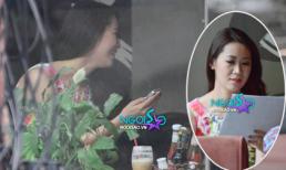 Hoa hậu thân thiện Dương Thuỳ Linh "lội mưa" đi cafe
