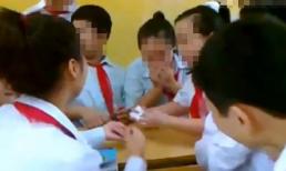 Lộ clip HS cấp 2 đánh bài ăn tiền, văng tục trong lớp