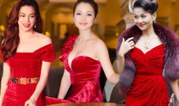 Mỹ nhân Việt đẹp mê hồn cùng váy nhung đỏ