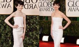 Mẫu nhí tái hiện lại hình ảnh sao trên thảm đỏ Quả cầu vàng