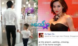 Hà Hồ "khoe" ảnh bố con Cường Đô la bảnh bao với đồ đen trắng