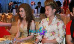 Lâm Chí Khanh diện váy cúp ngực xuất hiện bên người yêu