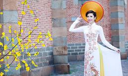 Đón năm mới cùng Hoa hậu Thu Quyên với BST áo dài “Tứ linh” 