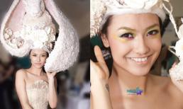 Hồng Quế gây chú ý với chiếc mũ thỏ nặng đến 7 kg