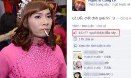 Ảnh "cô Đẩu" Công Lý độn ngực, hút thuốc  khiến hơn 15.000 người mê