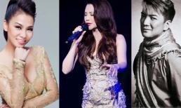 Mr Đàm, Thu Minh và Hồ Quỳnh Hương đứng chung sân khấu