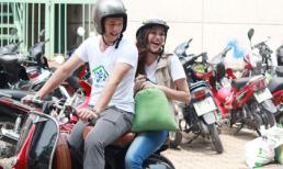 Hotboy Huỳnh Anh "trốn" bạn gái, chở Diệu Hân đi từ thiện