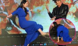 Phan Sương Sương 'vồ ếch' vì đấm đá bạn diễn với giầy cao gót