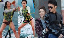 Trương Bá Chi lướt ván cực ngầu, Tạ Đình Phong thân mật "gái lạ"