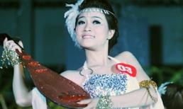 Dù ngã đau, nữ sinh vẫn đoạt Miss tài năng Sư phạm
