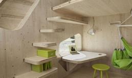 Khám phá ngôi nhà gỗ 10m² đầy đủ tiện nghi