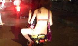 9X khoe thân rầm rộ trên xe đạp điện