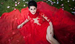 Vắng chú rể, "Cô dâu" Lâm Chi Khanh một mình tạo dáng gợi cảm 