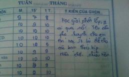 Sổ liên lạc có lời phê... ‘nên chơi nhiều hơn’