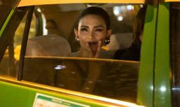 Hoàng Yến đi taxi sau vụ lật xe kinh hoàng