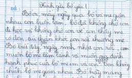 Thư mong bố mẹ làm lành khiến dân mạng xúc động