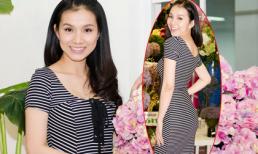 "Gái 2 con" Thùy Lâm khoe eo thon thiếu nữ tại sự kiện