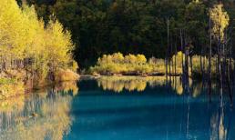 Ao nước kỳ lạ ở Nhật Bản đổi màu theo thời tiết