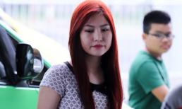 Hương Tràm xuất hiện buồn hiu ở sân bay Tân Sơn Nhất