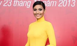 Trương Thị May tỏa sáng với áo dài vàng rực