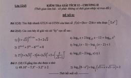 Đề toán lớp 12 'đi tìm cái ấy' siêu cute