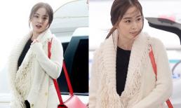 Kim Tae Hee diện style giản dị vẫn "nổi bần bật" ở sân bay