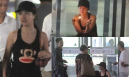 Can Lộ Lộ thản nhiên hút thuốc, khạc nhổ nơi công cộng