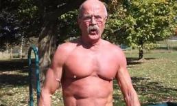 Kinh ngạc cụ ông 64 tuổi có cơ bắp cuồn cuộn như lực sĩ