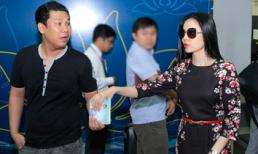 Lệ Quyên được chồng tháp tùng ra Hà Nội