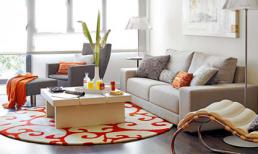 'Lóa mắt' 40m2 màu cam đẹp từ lối vào