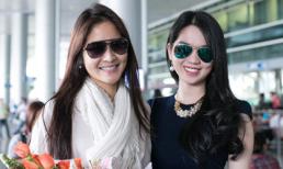 Ngọc Trinh rạng rỡ ra đón hoa hậu hoàn vũ Thái Lan