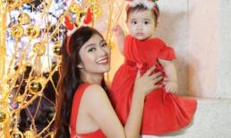 Diễn viên Thanh Trúc xuống phố đón Noel cùng "baby"