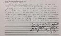 Hài hước bài kiểm tra hỏi thầy cách lấy lòng bạn gái