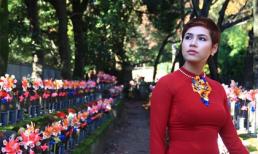 Hoàng My diện áo dài rực rỡ ở Nhật Bản