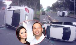 Phạm Quỳnh Anh chia sẻ hình ảnh tai nạn xe hơi của chồng