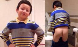 Quang Dũng khoe ảnh con trai... đi tè cực dễ thương