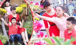 "Theo chân" diễn viên Mai Thu Huyền dẫn hai con đi chơi Tết