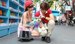 Huỳnh Anh cùng người yêu dẫn cún tung tăng xuống phố đón valentine