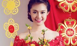 Á hậu Phụ nữ Linh Chi "đẹp mê hồn" cùng ren đỏ