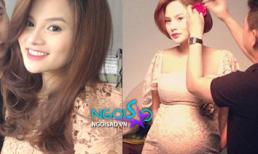 Vũ Thu Phương chụp hình kỉ niệm vẻ đẹp thời kì mang bầu