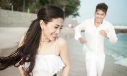 Phùng Ngọc Huy - Mai Phương rượt bắt nhau lãng mạn trên bãi biển