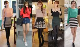 Giúp bạn gái "kéo dài" đôi chân với chân váy dáng ngắn