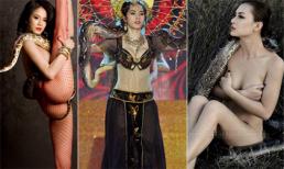 Mỹ nhân Việt thi nhau "lột đồ" vì rắn