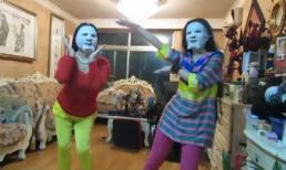 Mẹ con Can Lộ Lộ rủ nhau đắp mặt nạ, nhảy quái dị