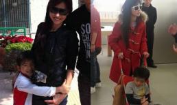 Mẹ con Trương Bá Chi quấn quýt không rời