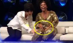 Thúy Uyên rách quần đúng 'chỗ hiểm'