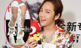 Jang Keun Suk mặc quần rách tua rua khoe "cẳng cò"